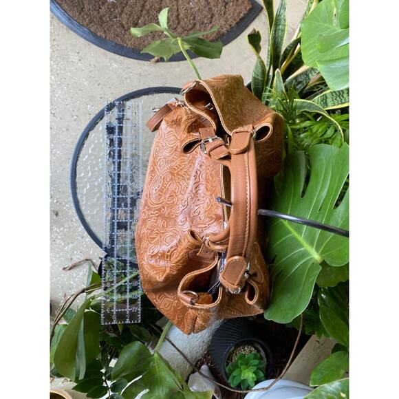 Reduced! NWT Huge STELLA BIANCA Italy Embossed Real Leather Tote/Weekend Bag NEW - Picture 13 of 16